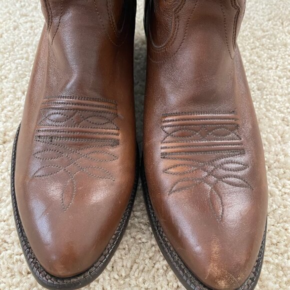 Men\'s NOCONA Brown Leather 8 EE Western Cowboy Dress Boot Point Toe main image 9